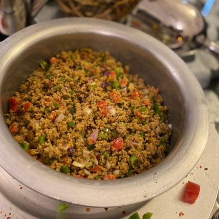 Vegetable Koyla Qeema (beef/Chicken)